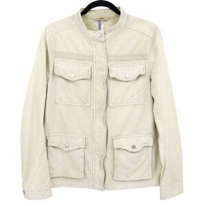 Free People Cargo Jacket Womens M Beige Military Utilitarian Rugged Outdoor‎ Mod
